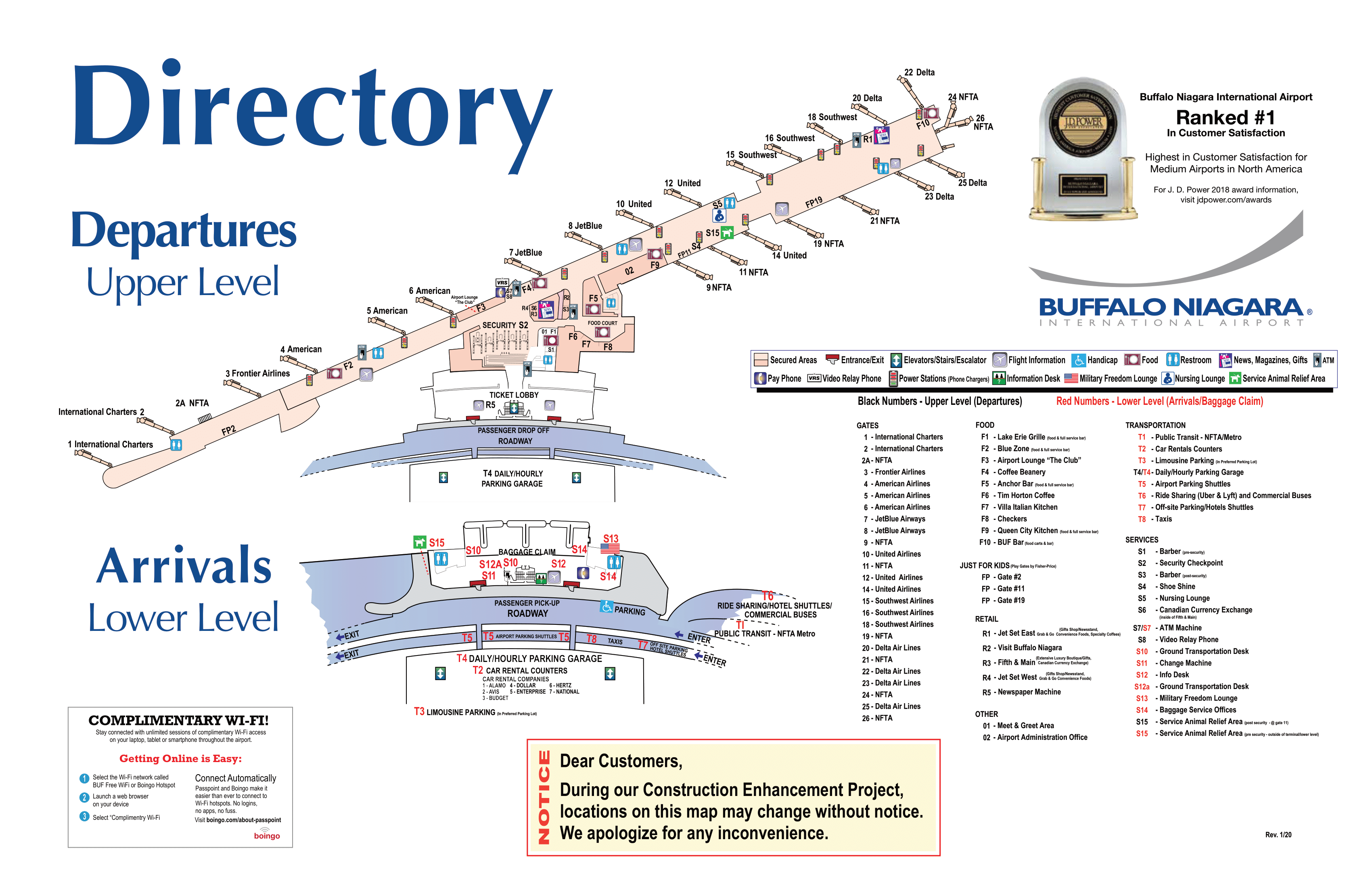 Map Of Buffalo Airport Buffalo Niagara International Airport